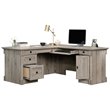 Kingfisher Lane Engineered Wood L-Shaped Computer Desk in Split Oak