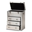 Kingfisher Lane Modern Silver Metal 3-Drawer Accent Storage Chest