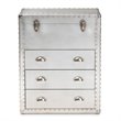 Kingfisher Lane Modern Silver Metal 3-Drawer Accent Storage Chest