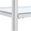 Kingfisher Lane Contemporary Rectangular Shape Serving Bar Cart in Chrome