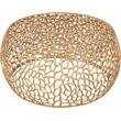 Kingfisher Lane Contemporary Solid Gold Aluminum Coffee Table