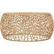 Kingfisher Lane Contemporary Solid Gold Aluminum Coffee Table