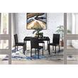 Kingfisher Lane Contemporary Metal Base Dining Room Table in Black