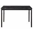 Kingfisher Lane Contemporary Metal Base Dining Room Table in Black