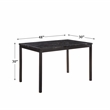 Kingfisher Lane Contemporary Metal Base Dining Room Table in Black
