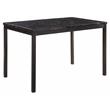Kingfisher Lane Contemporary Metal Base Dining Room Table in Black