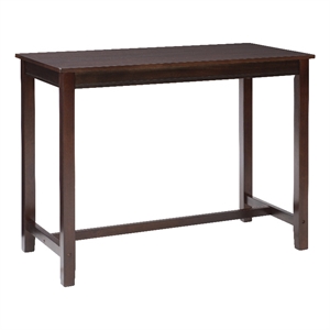 Kingfisher Lane 42&quot Wood Bar Height Pub Table in Brown Finish