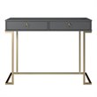 Kingfisher Lane Contemporary Serenity Computer Desk in Graphite Gray