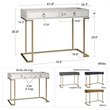Kingfisher Lane Contemporary Serenity Computer Desk in Graphite Gray