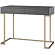 Kingfisher Lane Contemporary Serenity Computer Desk in Graphite Gray