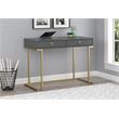 Kingfisher Lane Contemporary Serenity Computer Desk in Graphite Gray