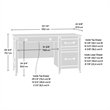 Kingfisher Lane Modern Engineered Wood Desk in Rustic Cedar/Brown