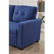Kingfisher Lane Polyester Fabric Reversible Sleeper Sectional Sofa-Blue