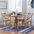 Kingfisher Lane Pine Wood Round Dining Table in Rustic Honey