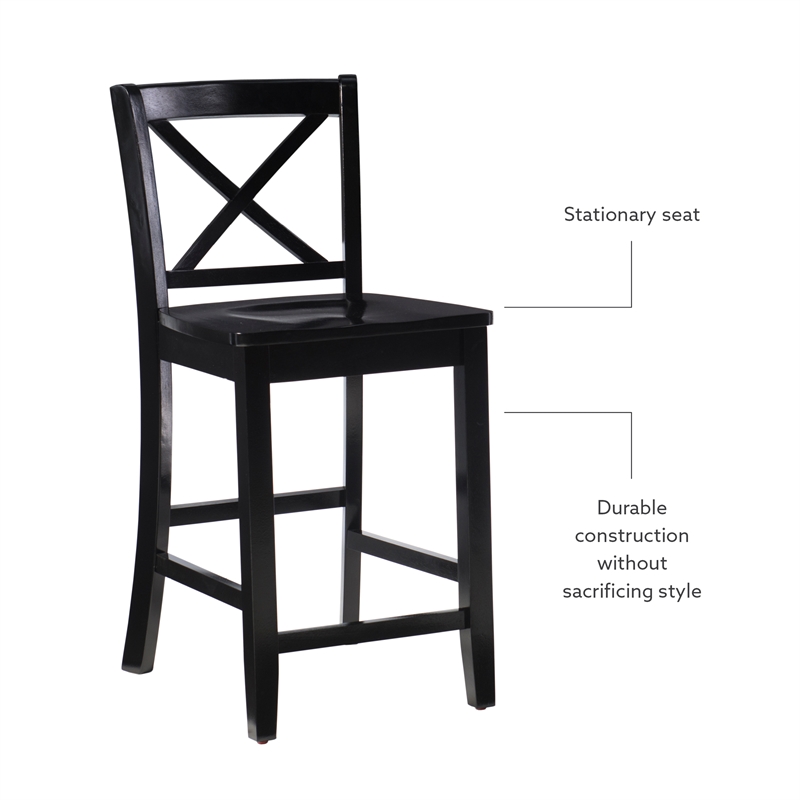 Kingfisher Lane Wood Counter Stool 24