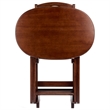 Kingfisher Lane 5-Piece Transitional Solid Wood Snack Table Set in Cappuccino