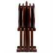 Kingfisher Lane 5-Piece Transitional Solid Wood Snack Table Set in Cappuccino