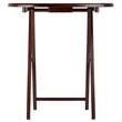 Kingfisher Lane 5-Piece Transitional Solid Wood Snack Table Set in Cappuccino