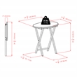 Kingfisher Lane 5-Piece Transitional Solid Wood Snack Table Set in Cappuccino