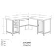 Kingfisher Lane Engineered Wood L-Shaped Computer Desk in Chalked Chestnut