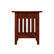 Kingfisher Lane Solid Wood End Table with Built - Device Charger - Brown Walnut