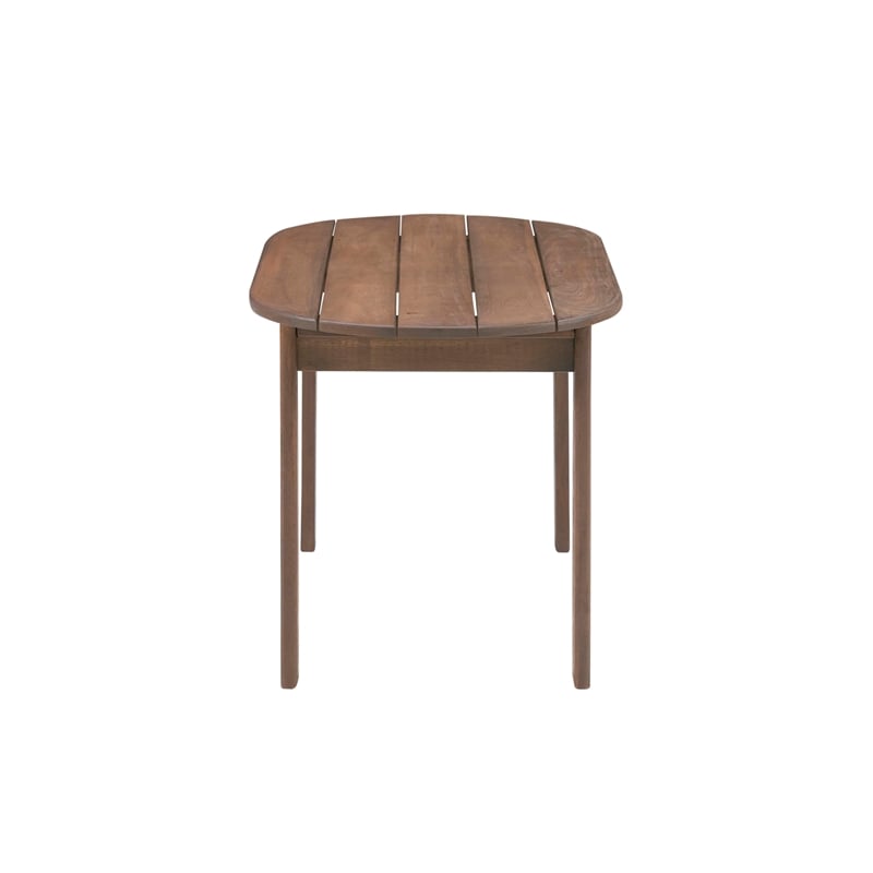 Kingfisher Lane Solid Acacia Wood Outdoor Coffee Table in Acorn Brown Stain