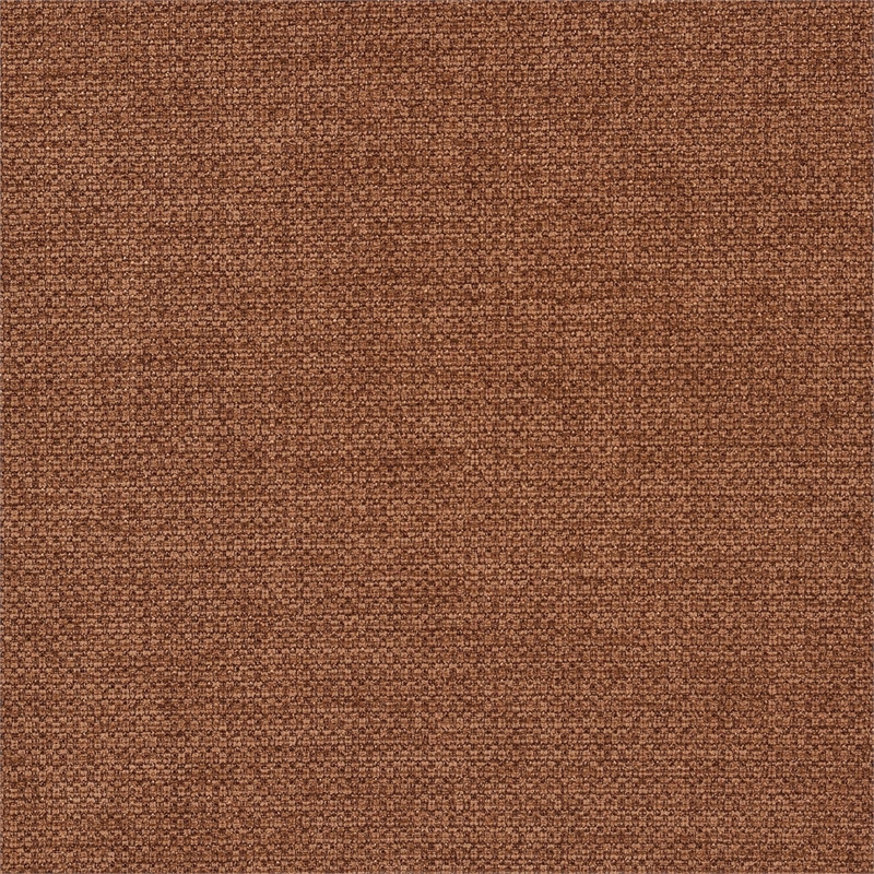 Kingfisher Lane Contemporary Fabric Upholstered Square Ottoman in Terracotta