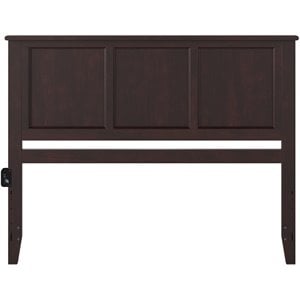 Kingfisher Lane Contemporary King Solid Wood Panel Headboard in Espresso
