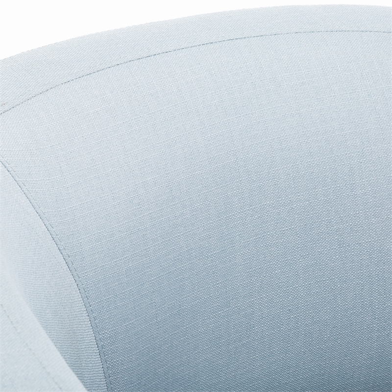 Kingfisher Lane Sky Blue Polyester Fabric Swivel and Rocker Barrel Accent Chair