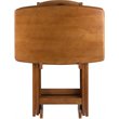Kingfisher Lane 5-Piece Oversized Solid Wood Snack Table Set in Teak