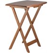 Kingfisher Lane 5-Piece Oversized Solid Wood Snack Table Set in Teak