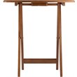 Kingfisher Lane 5-Piece Oversized Solid Wood Snack Table Set in Teak