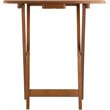 Kingfisher Lane 5-Piece Oversized Solid Wood Snack Table Set in Teak