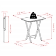 Kingfisher Lane 5-Piece Oversized Solid Wood Snack Table Set in Teak