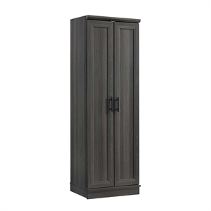 Kingfisher Lane Engineered Wood Storage Cabinet in Dark Wood/Graphite Black