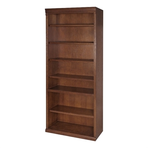 Kingfisher Lane 7-Shelf 84&quot Solid Wood Bookcase in Burnished Brown