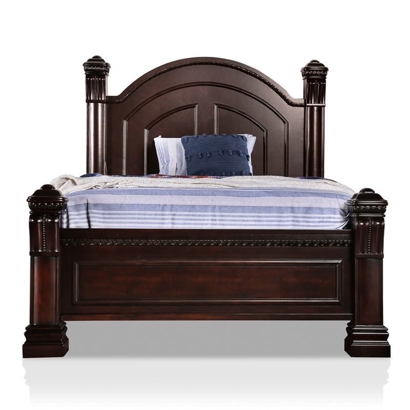Kingfisher Lane 2-Piece Cherry Wood King Bedroom Set with Nightstand