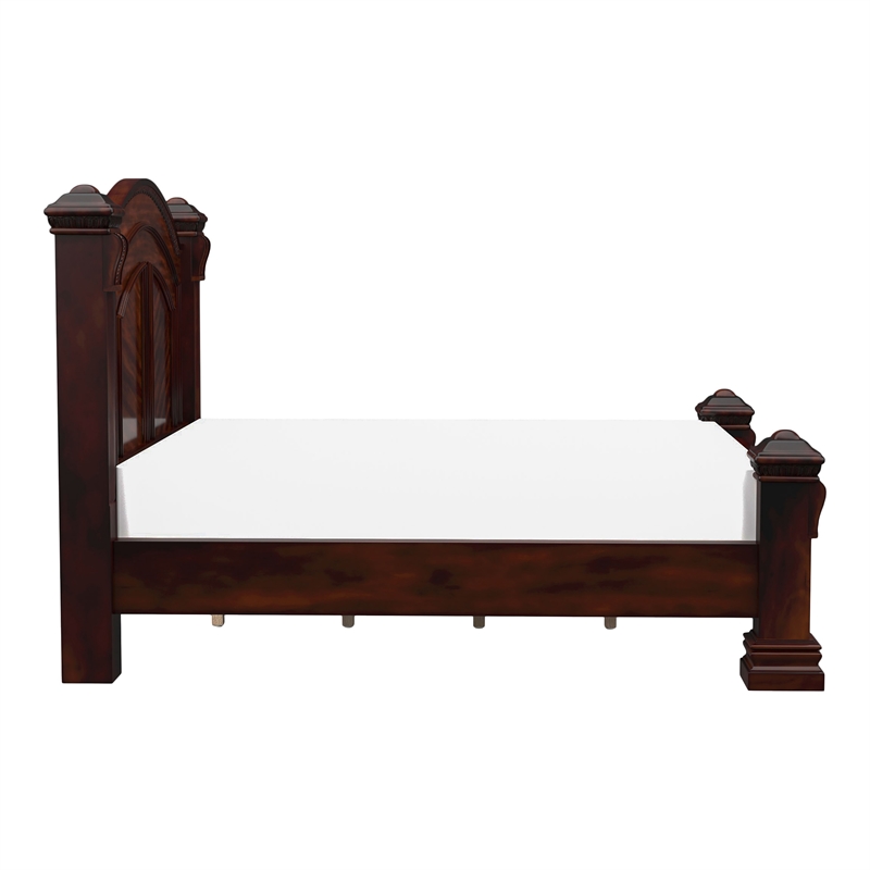 Kingfisher Lane 2-Piece Cherry Wood King Bedroom Set with Nightstand