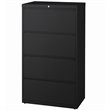 Kingfisher Lane 36-Inch Wide Metal 4-Drawer Lateral File Cabinet in Black
