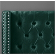 Kingfisher Lane Tufted Green Velvet Wingback Queen Bed Frame
