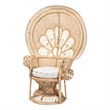 Kingfisher Lane Bohemian Natural Rattan Peacock Accent Chair