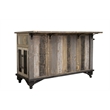 Kingfisher Lane Rustic Modern Solid Pine Kitchen Island in Gray