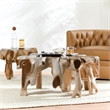 Kingfisher Lane Contemporary Natural Handcrafted Teak Root Coffee Table