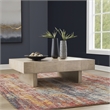 Kingfisher Lane Transitional Double Plinth Coffee Table in Light Gray