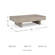 Kingfisher Lane Transitional Double Plinth Coffee Table in Light Gray