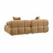 Kingfisher Lane Modular Loveseat Cafe Au Lait Performance Velvet