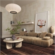 Kingfisher Lane Modular Loveseat Cafe Au Lait Performance Velvet