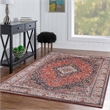 Laysan Home Traditional Woven Polyester 5'x7' Rug in Red