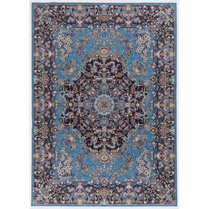 Laysan Home Traditional Woven Polyester 5'x7' Rug in Blue