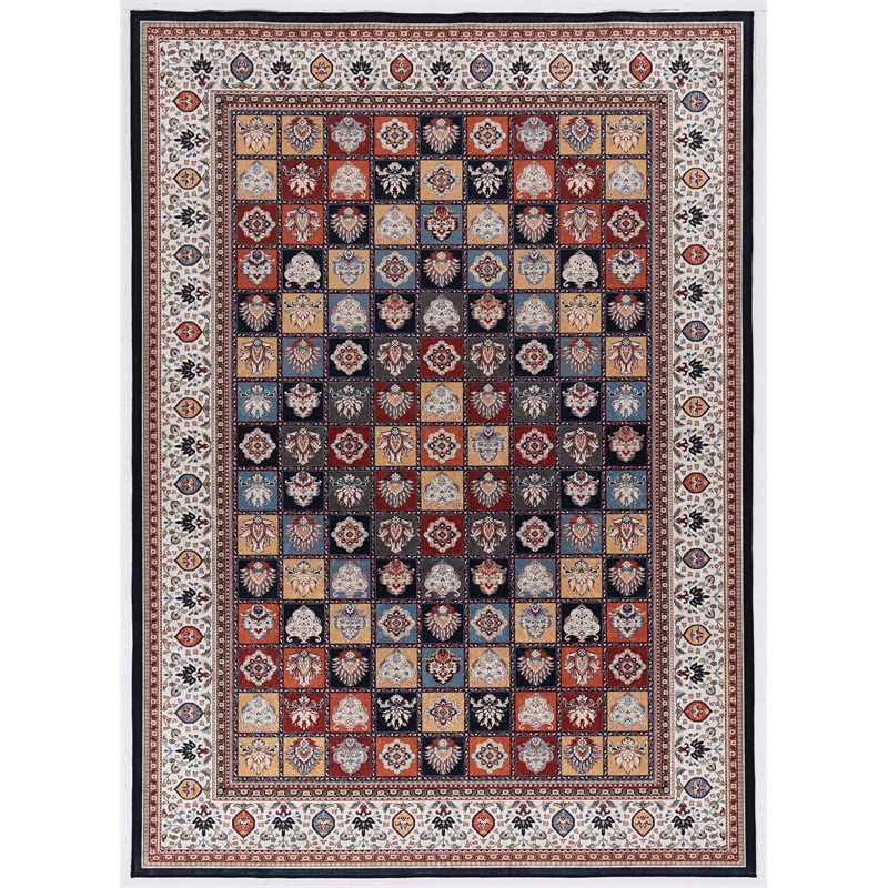 Laysan Home Traditional Woven Polyester 5'x7' Rug in Black